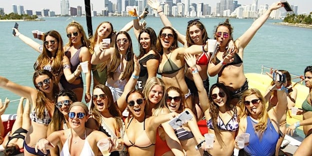 spring break boat party in miami