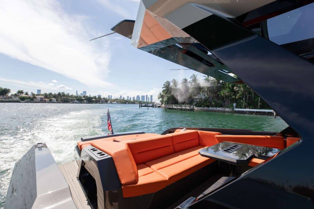 58' Vanquish on the water